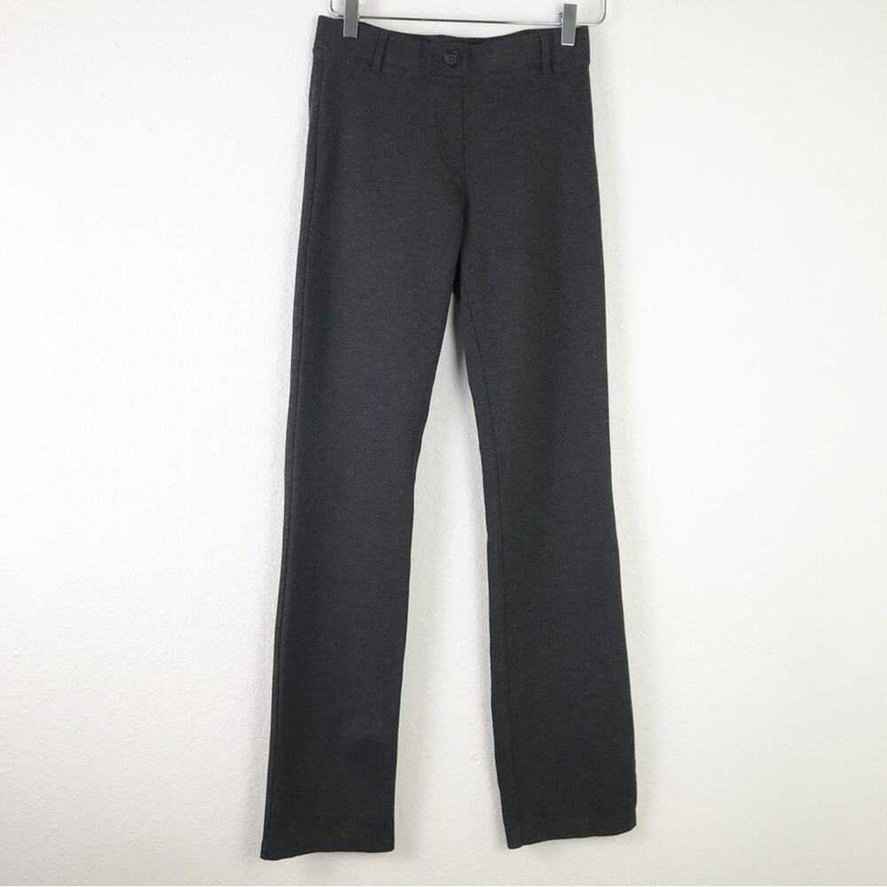 Betabrand Size S Gray Straight Leg Classic Dress Pant Yoga Pant Ponte 9.5" Rise